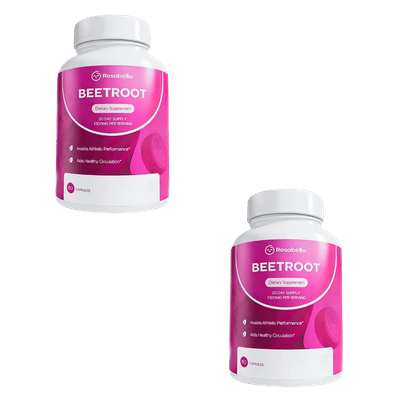 Rosebella Organic Beetroot Capsules (1300mg) for Blood Flow & Heart Health