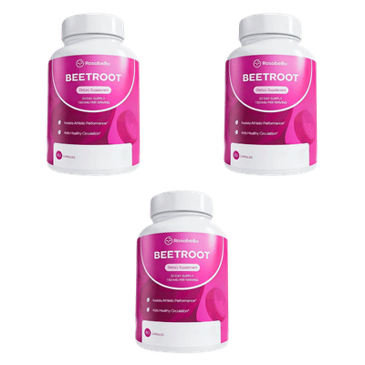 Rosebella Organic Beetroot Capsules (1300mg) for Blood Flow & Heart Health